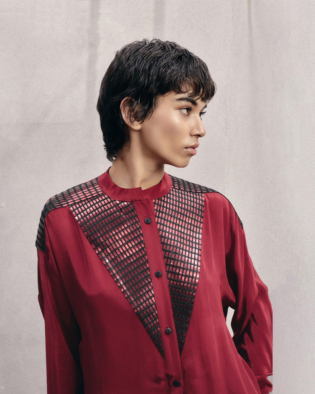 Front Detail Flowing Top