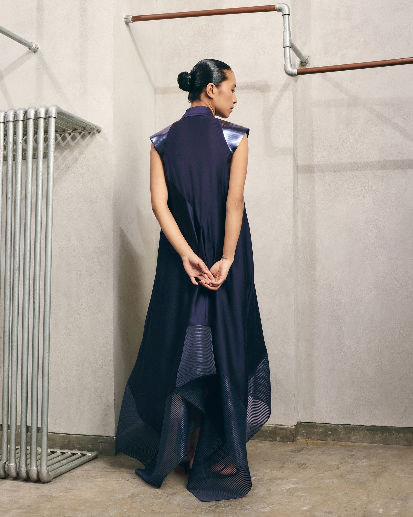 Contrast Asymmetric Dress