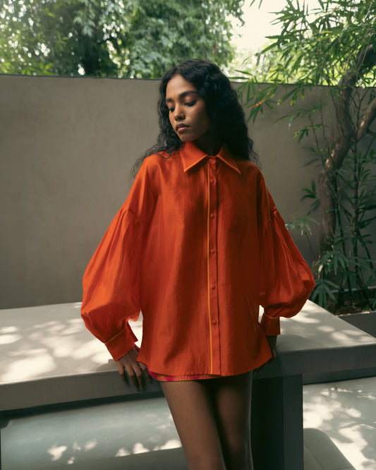 Oversized Shirt With Voluminous Sleeves