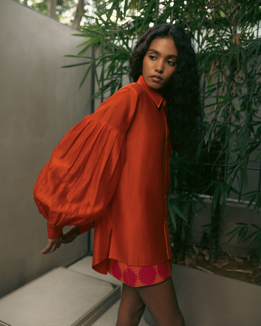 Oversized Shirt With Voluminous Sleeves
