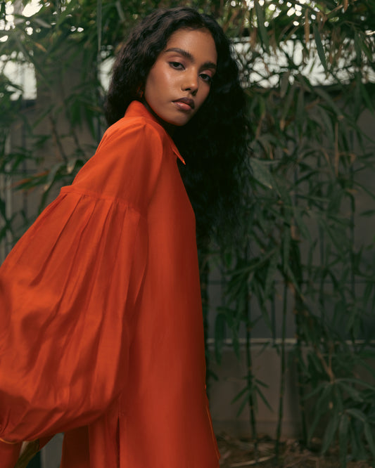 Oversized Shirt With Voluminous Sleeves