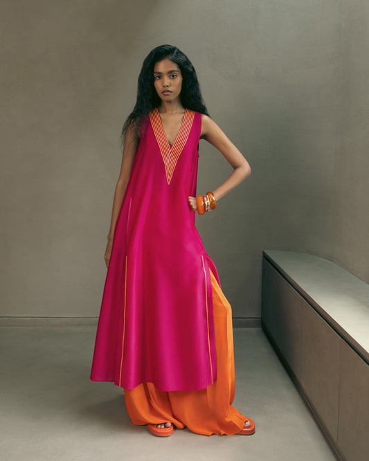 Front Detail A-Line Dress