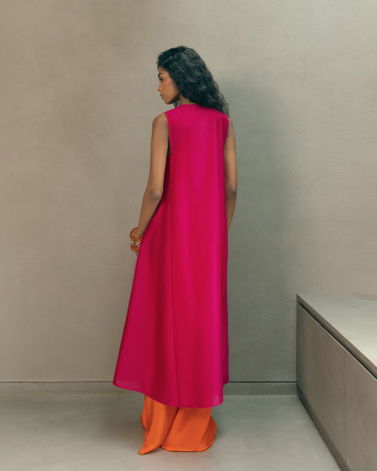 Front Detail A-Line Dress