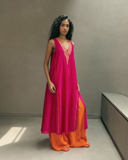 Front Detail A-Line Dress