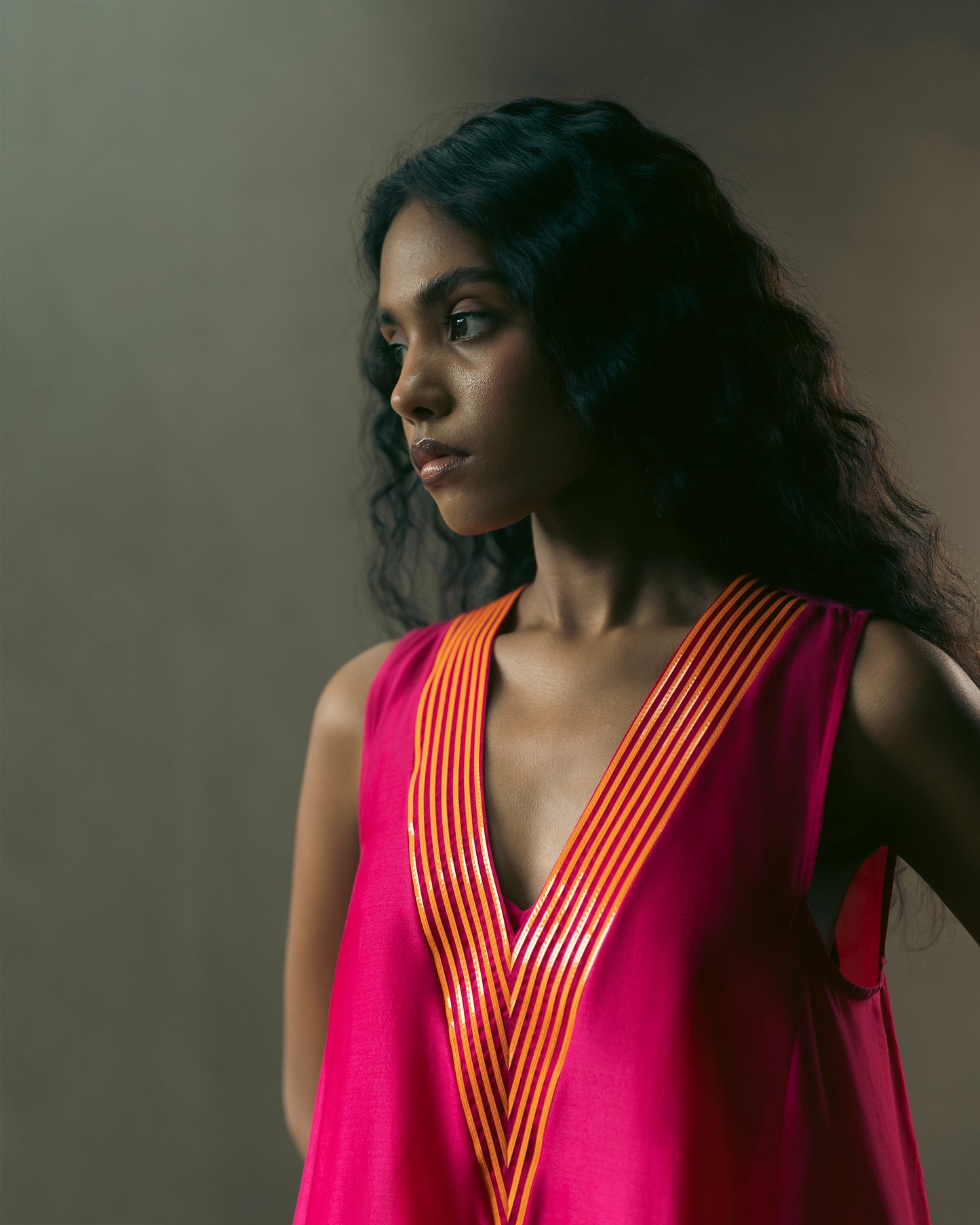 Front Detail A-Line Dress