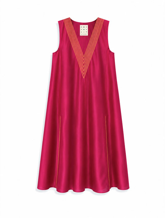 Front Detail A-Line Dress