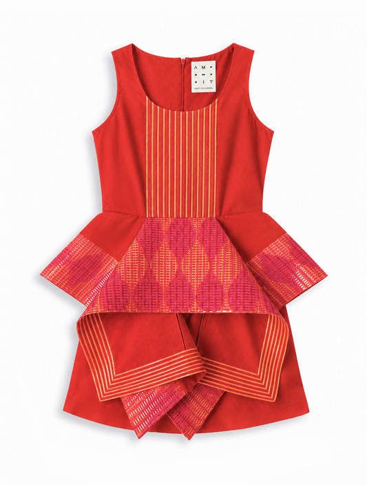 Flap Detail Mini Dress
