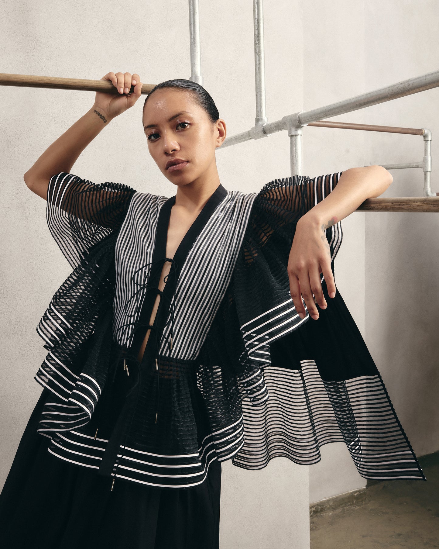 Sheer Ruffle Wrap