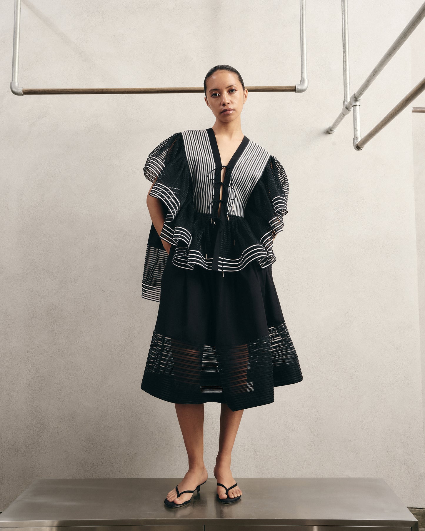 Sheer Ruffle Wrap
