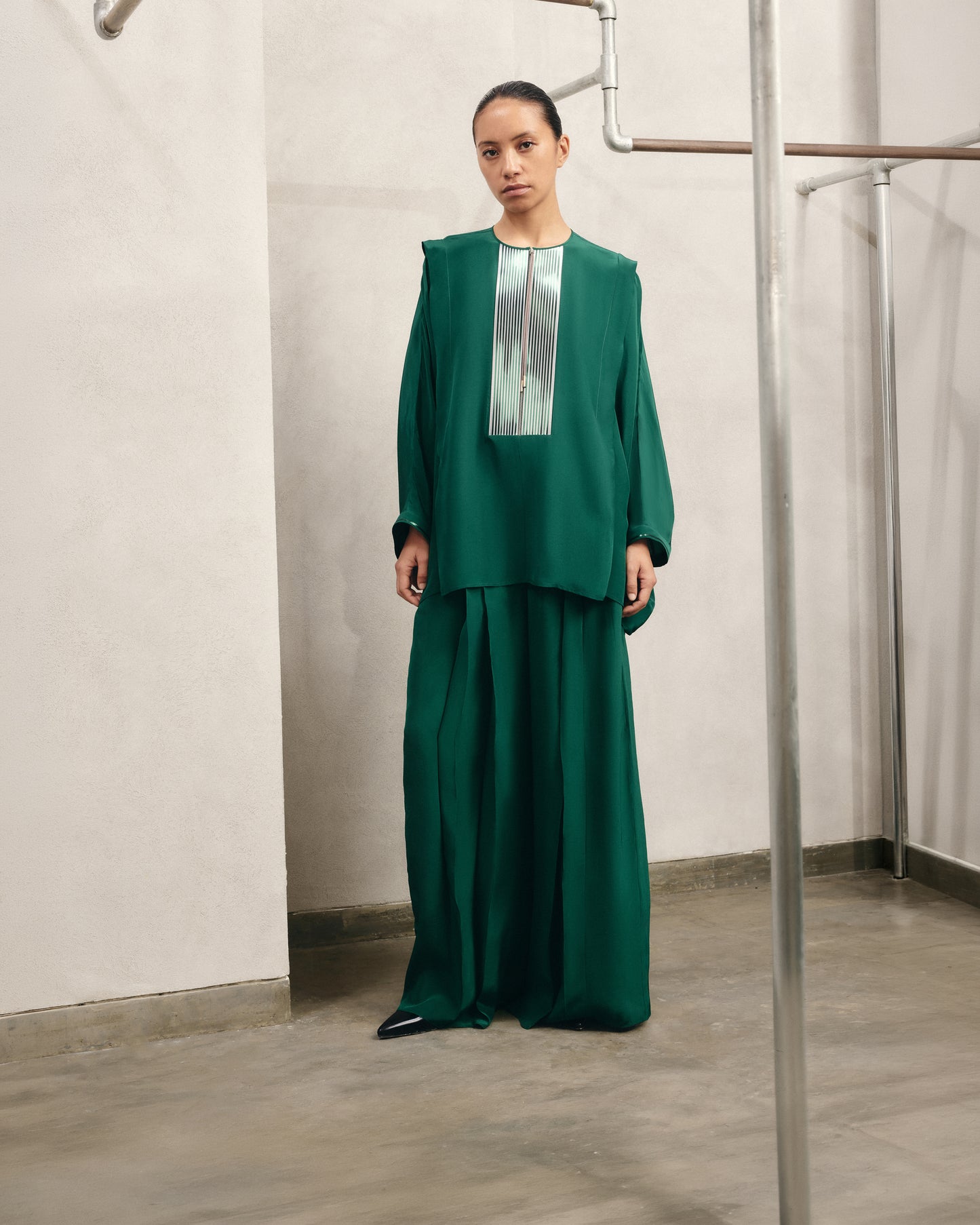 Flowing Wide Leg Trousers