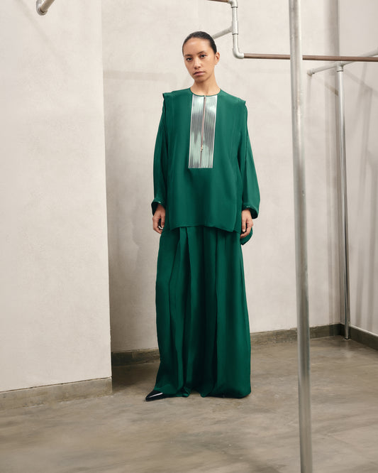 Flowing Wide Leg Trousers