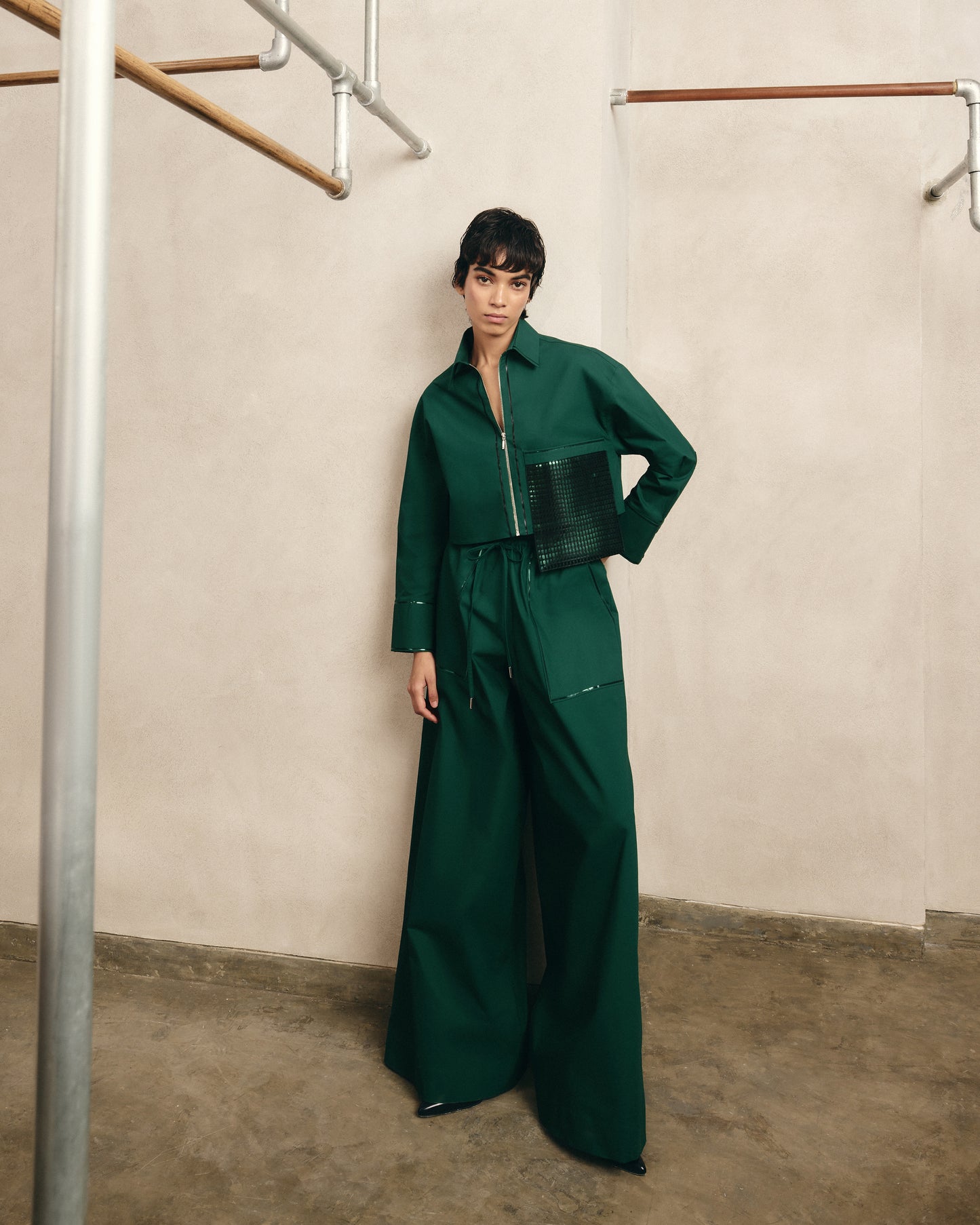 Crop Shirt With Pocket Detail