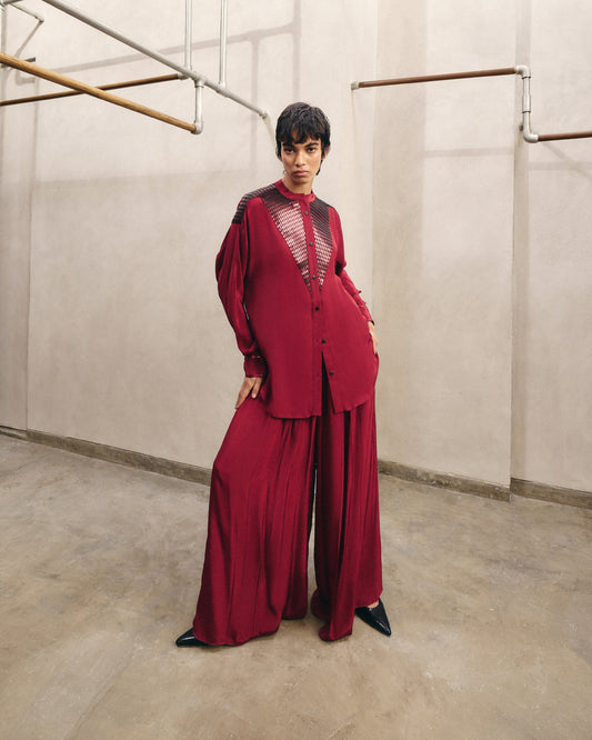 Flowing Wide Leg Trousers