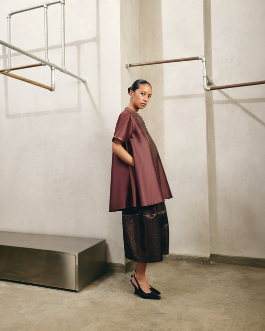 Contrast Lurex Shorts