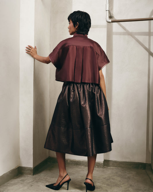Lurex Midi Skirt