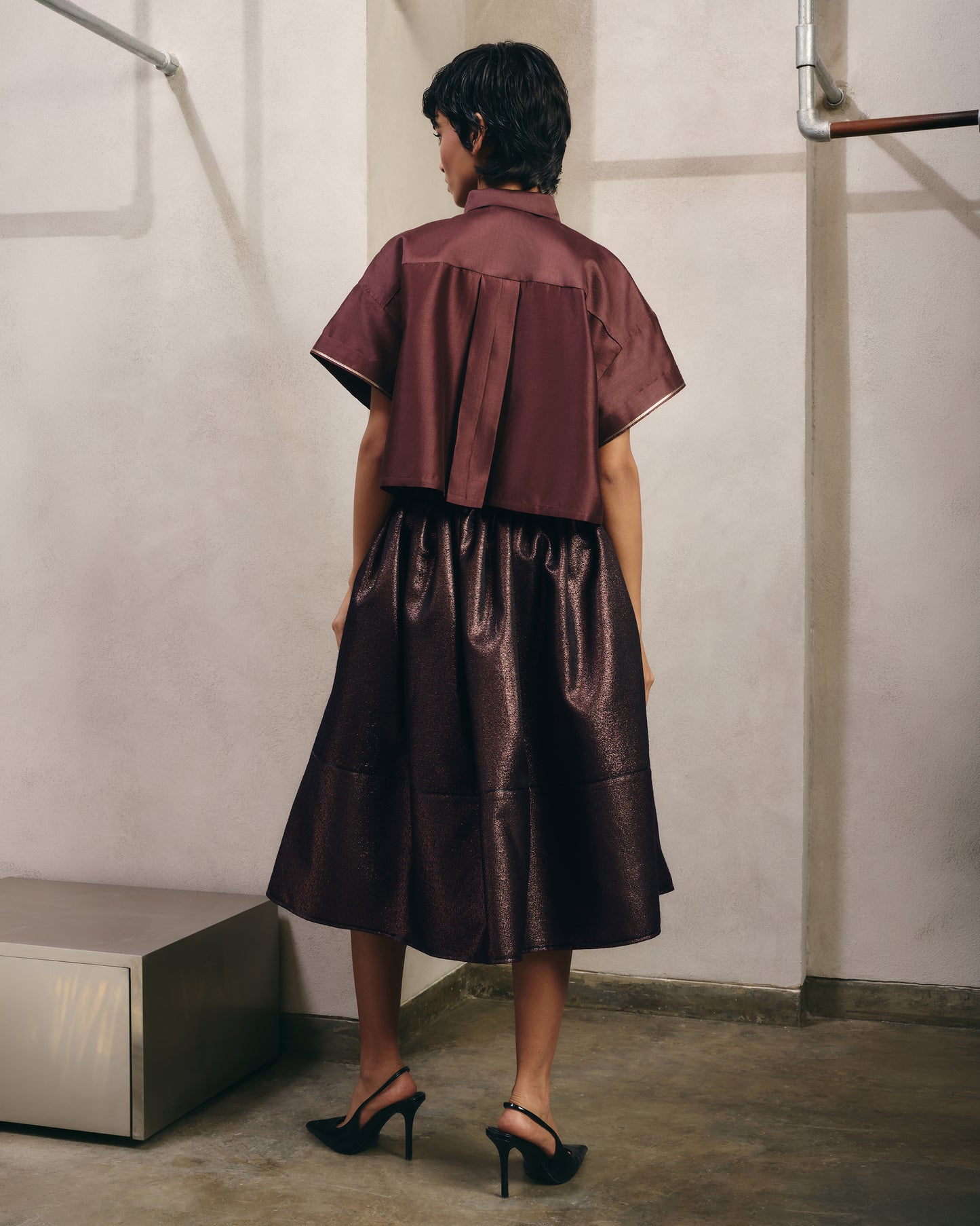 Front Detail Crop Shirt